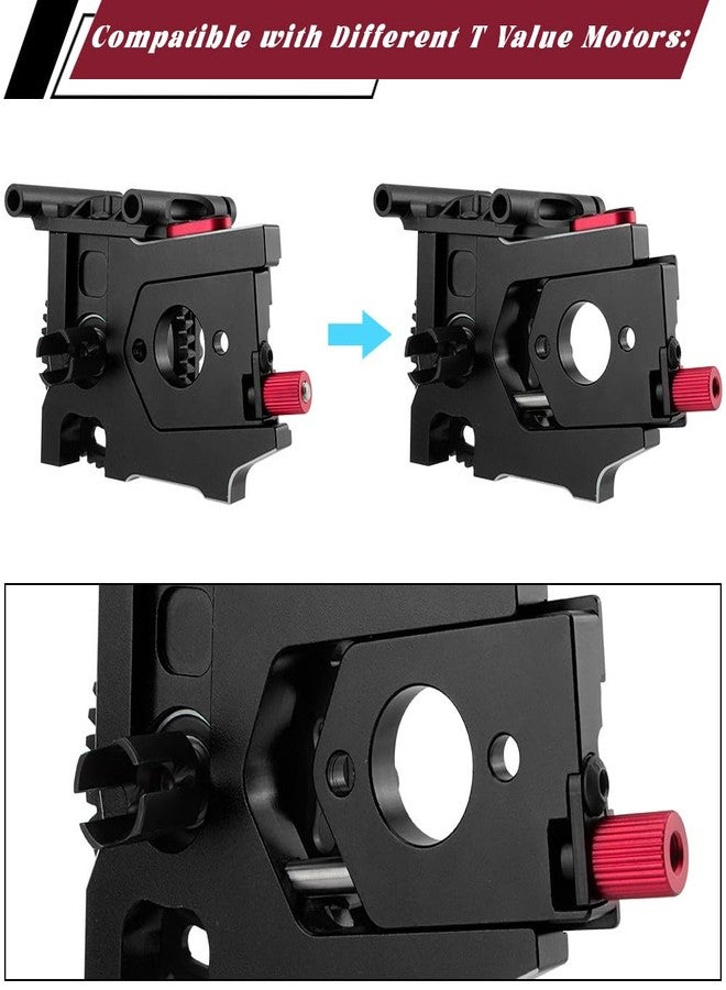 GIXCEL 46T Center Diff Set, Steel Differential Gear Set with Sliding Motor Mount Center Diff Mount Upgrade for RC 1/7 ARRMA 6S Felony FIRETEAM Infraction Mojave 1/8 6S Typhon KRATON Outcast (Black) - Image 5